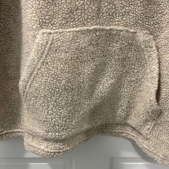 Vintage GAP Teddy Sherpa Pullover Size Large Oatmeal Color Cozy Cabincore - Picture 4 of 6